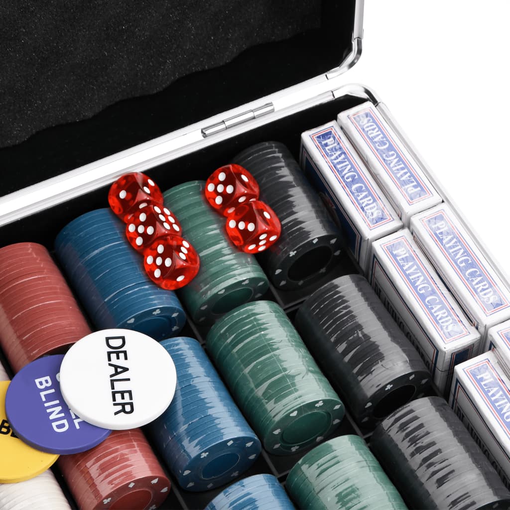 vidaXL pokera žetonu komplekts, 600 gab., 4 g