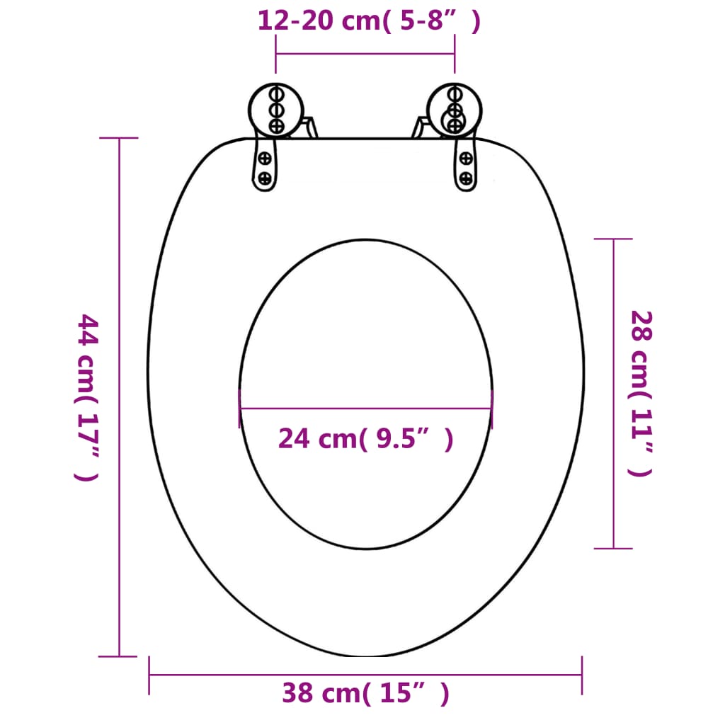 vidaXL tualetes poda sēdekļi, lēni aizverami, 2 gb., jūraszvaigznes