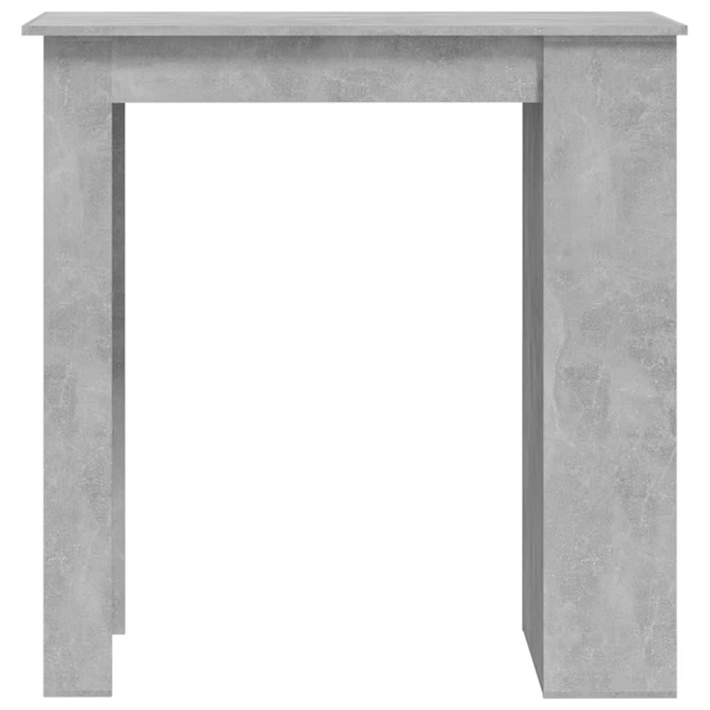 vidaXL bāra galds ar plauktu, betona pelēks, 102x50x103,5 cm