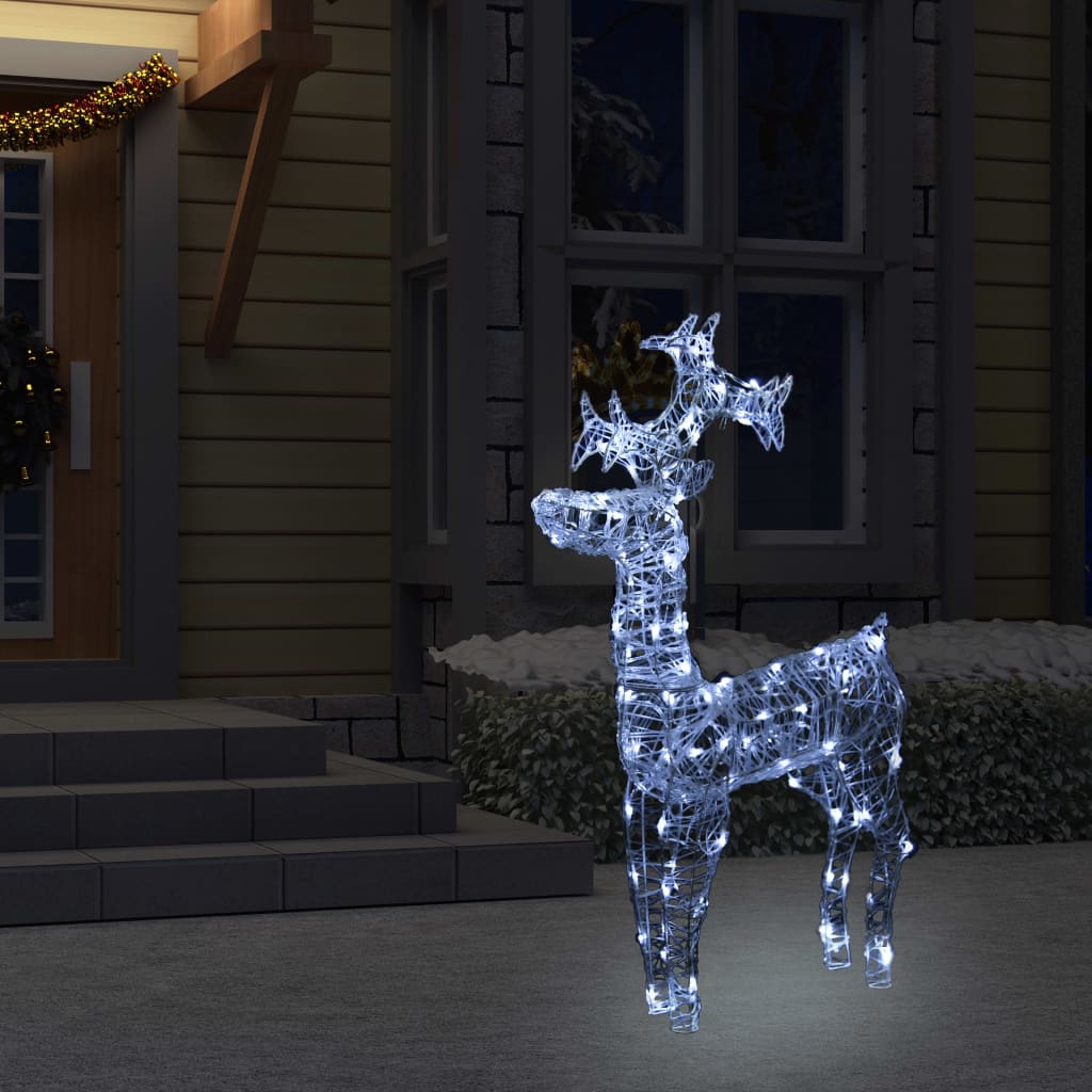 vidaXL Ziemassvētku dekorācija, ziemeļbriedis, 90 LED, 60x16x100 cm