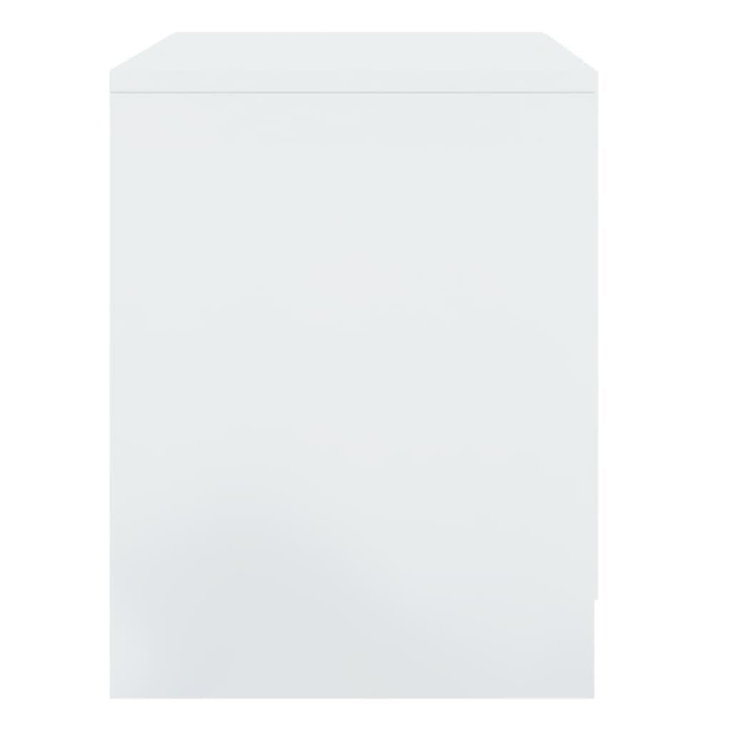 vidaXL naktsskapīši, 2 gab., 45x34,5x44,5 cm, balti, skaidu plāksne