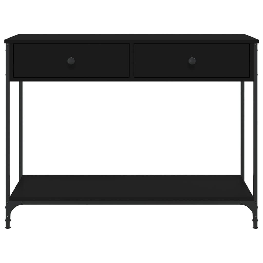 vidaXL konsoles galdiņš, melns, 100x34,5x75 cm, inženierijas koks