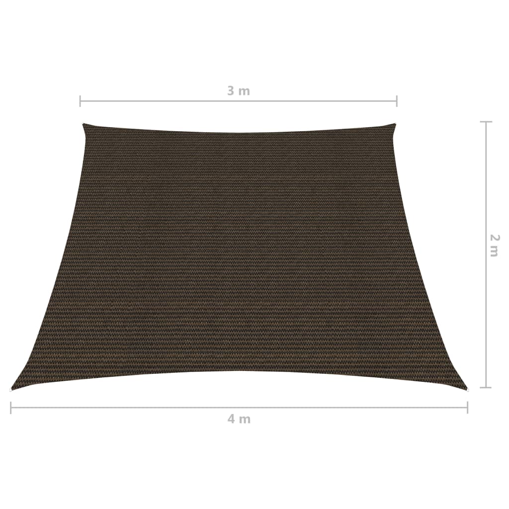vidaXL saulessargs, 160 g/m², brūns, 3/4x2 m, HDPE