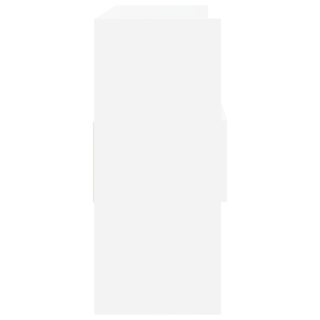 vidaXL kumode, balta, 105x30x70 cm, skaidu plāksne