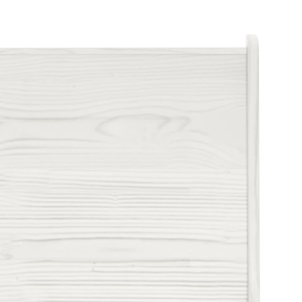 vidaXL stūra sols, 151 cm, priedes masīvkoks, balts