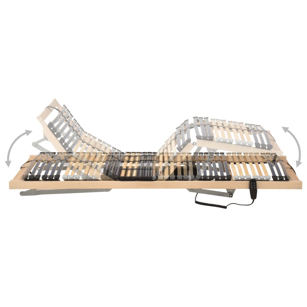 vidaXL elektriskas gultas redeles, 42 līstītes, 7 zonas, 100x200 cm