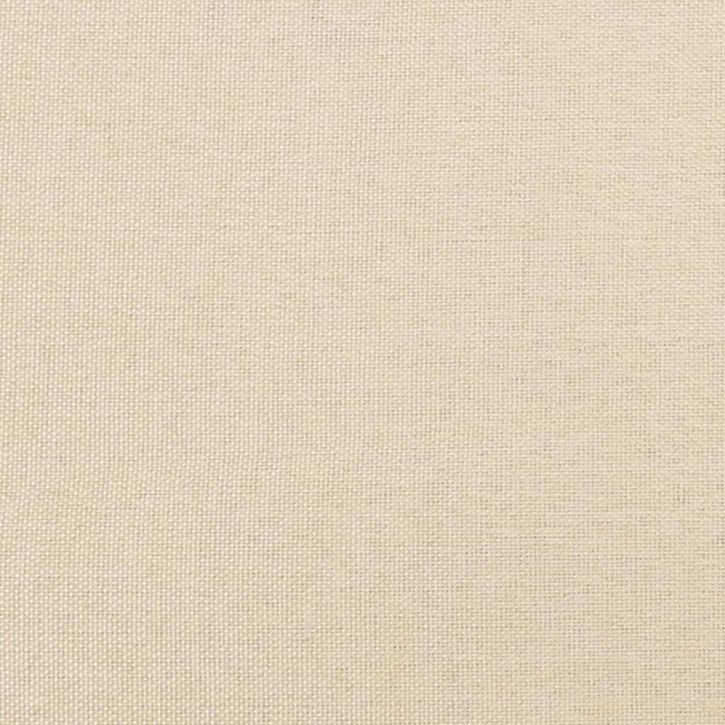 vidaXL gultas rāmis, krēmkrāsas, 120x200 cm, audums
