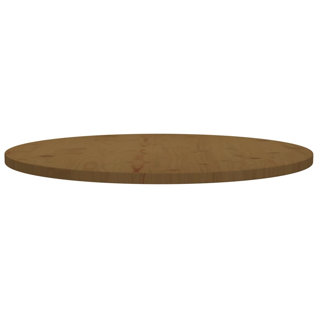 vidaXL galda virsma, brūna, Ø80x2,5 cm, priedes masīvkoks