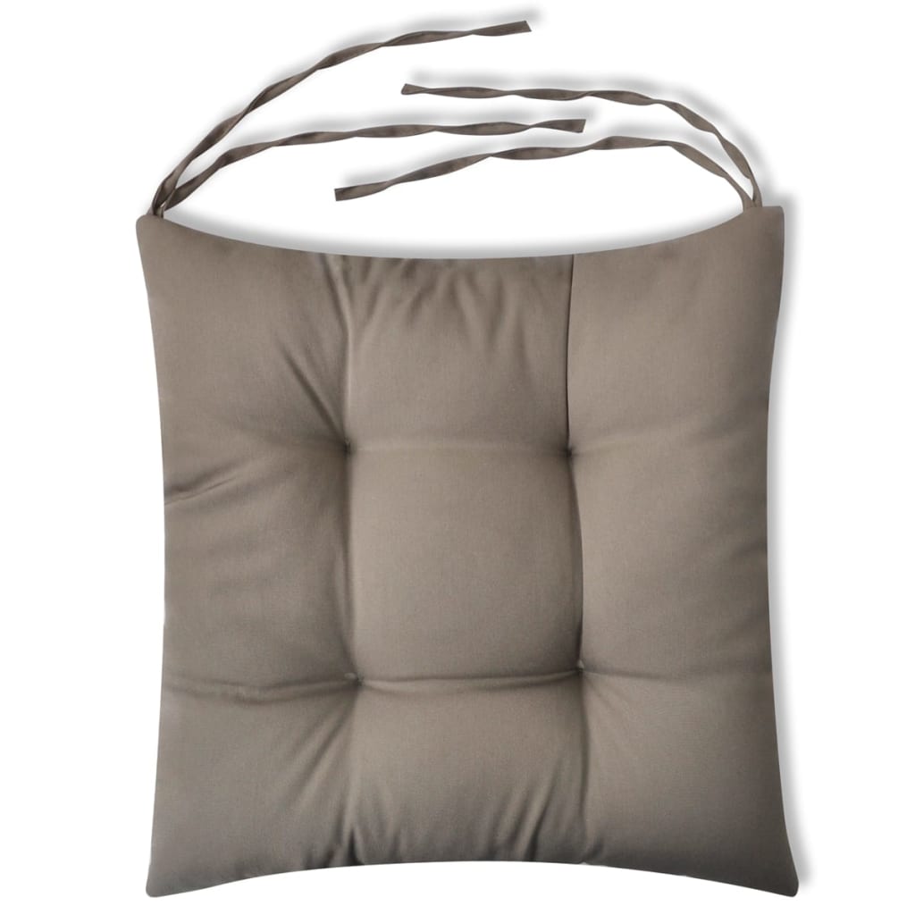 vidaXL krēslu matrači, 4 gab., 40x40x8 cm, brūni