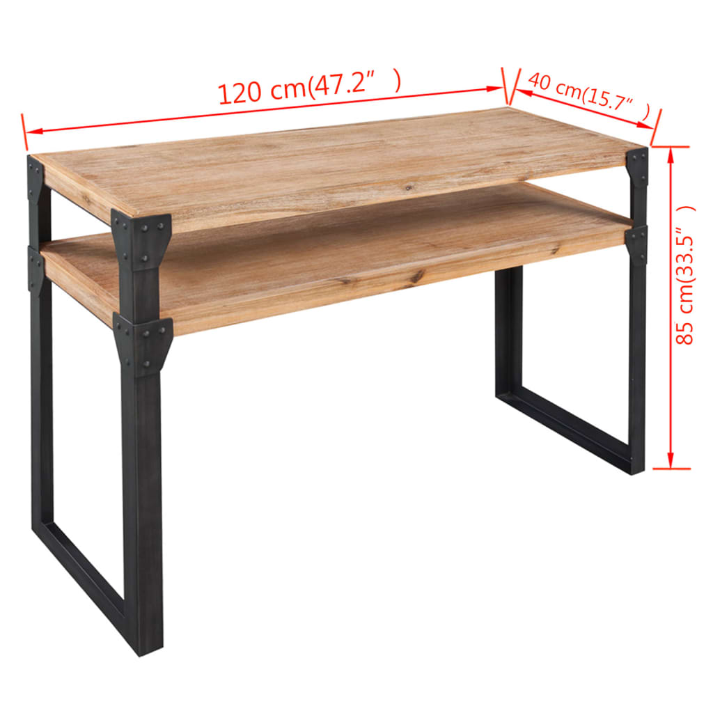vidaXL konsoles galdiņš, akācijas masīvkoks, 120x40x85 cm