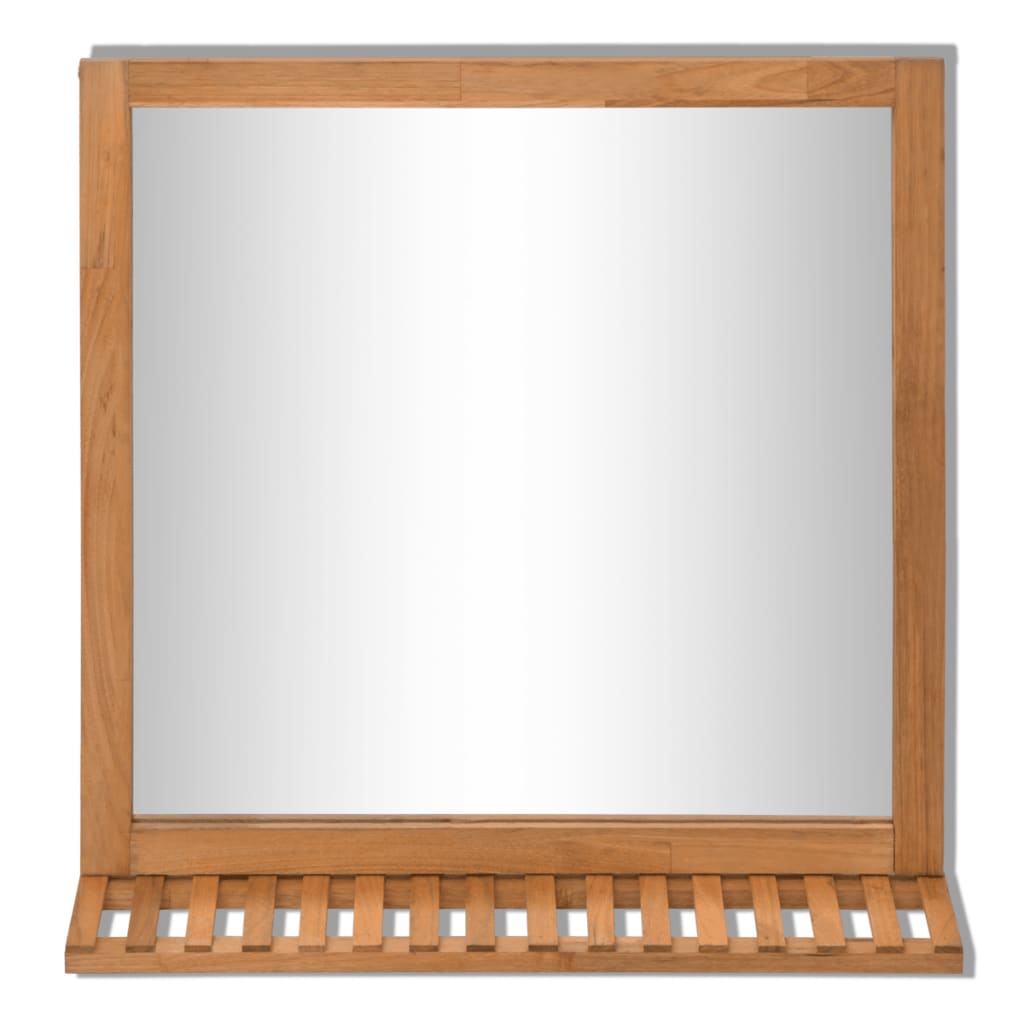 vidaXL izlietnes skapis ar spoguli, valriekstu masīvkoks
