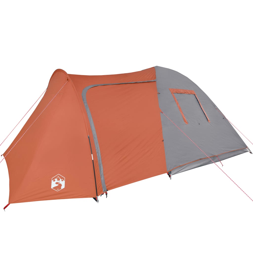 vidaXL ģimenes telts, 6 personām, pelēka, oranža, ūdensizturīga