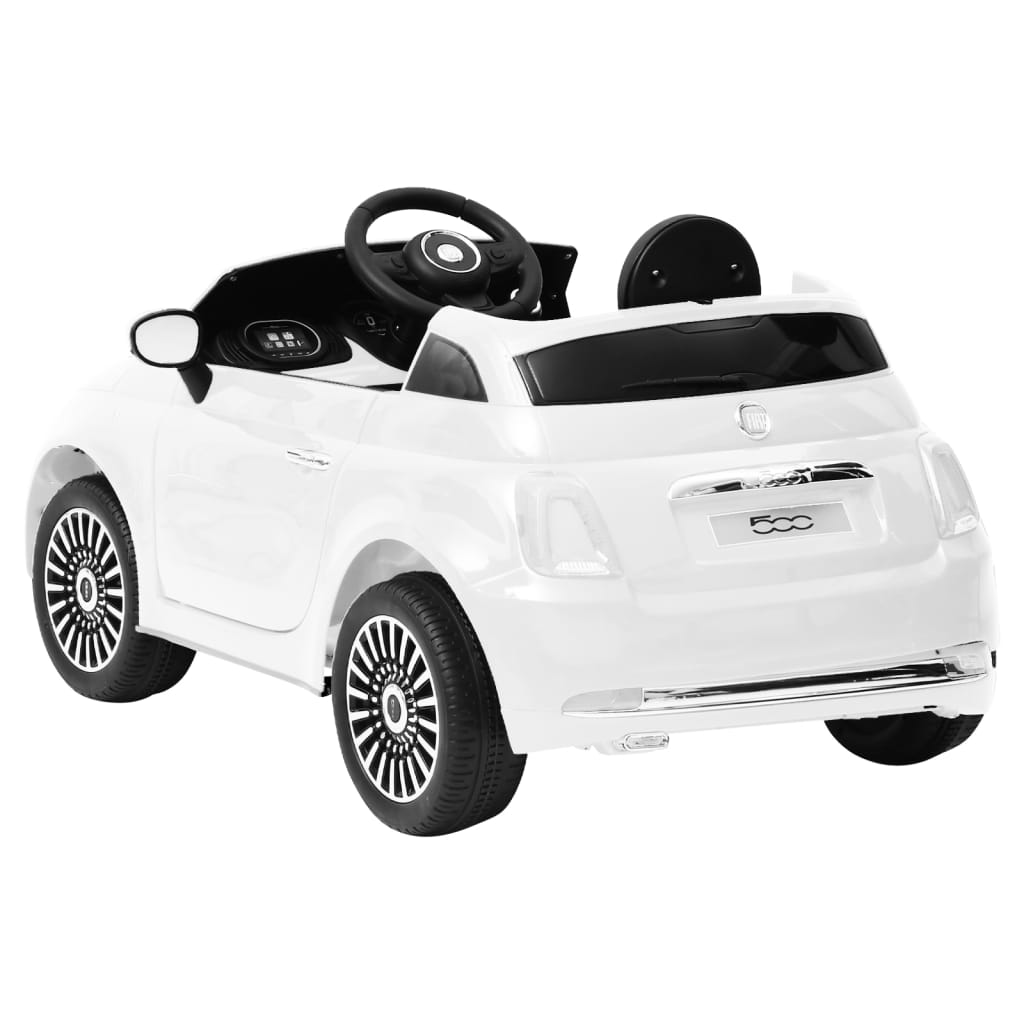 vidaXL elektriska bērnu automašīna Fiat 500, balta
