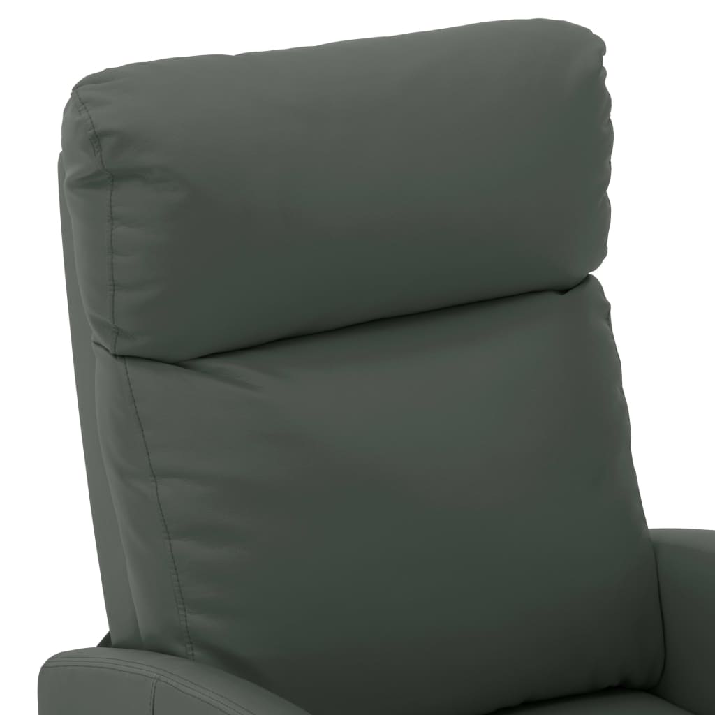 vidaXL elektrisks masāžas krēsls, pelēka mākslīgā āda