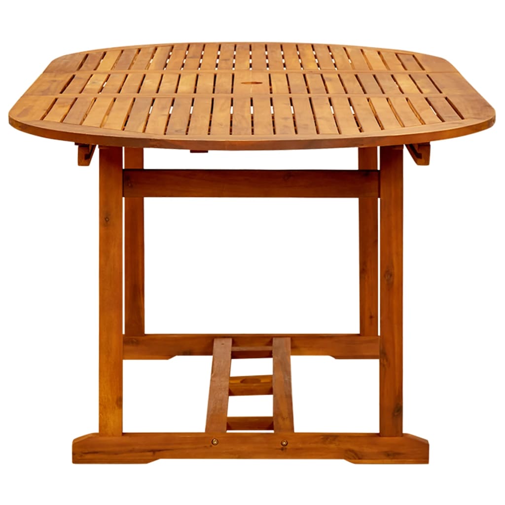 vidaXL dārza galds, 200x100x75 cm, akācijas masīvkoks