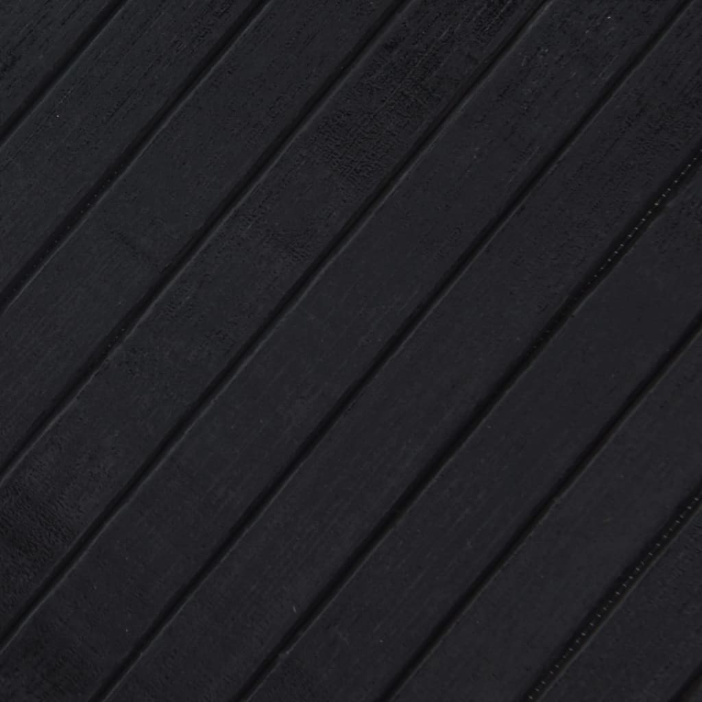 vidaXL paklājs, taisnstūra forma, melns, 100x200 cm, bambuss