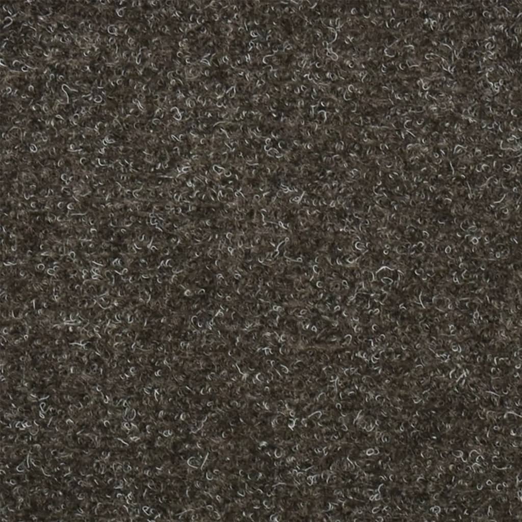 vidaXL kāpņu paklāji, 10 gab., pašlīmējoši, 56x17x3 cm, antracītpelēki