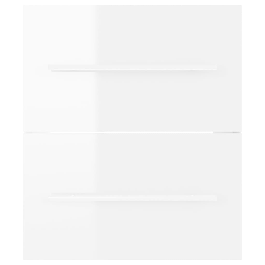 vidaXL izlietnes skapītis, spīdīgi balts, 41x38,5x48 cm, skaidu plātne