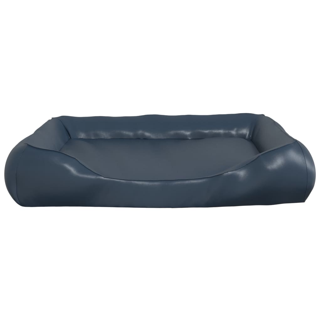 vidaXL suņu gulta, tumši zila, 105x80x25 cm, mākslīgā āda