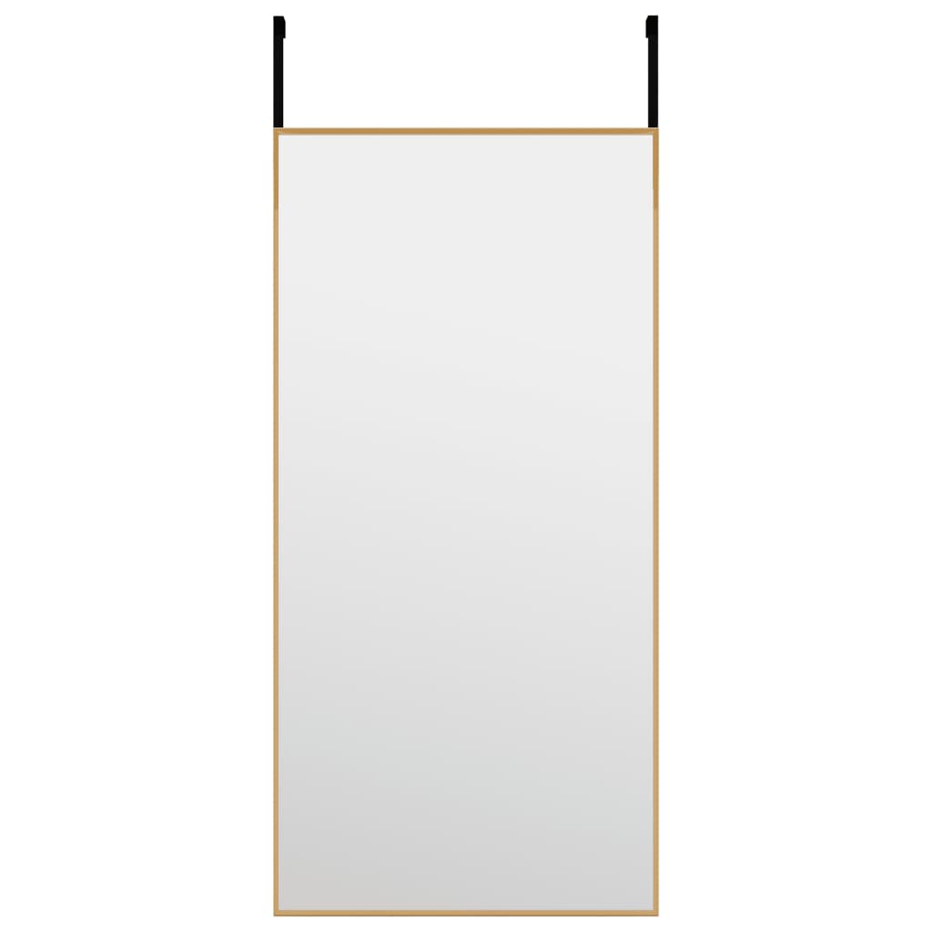 vidaXL durvju spogulis, zelta krāsa, 30x60 cm, stikls un alumīnijs