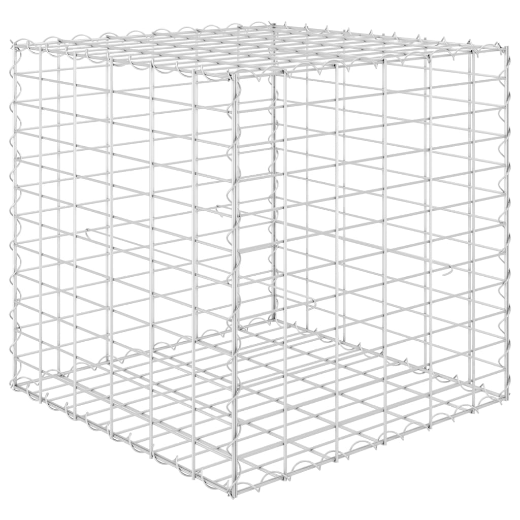 vidaXL gabions, augstā puķu kaste, tērauda stieple, 60x60x60 cm