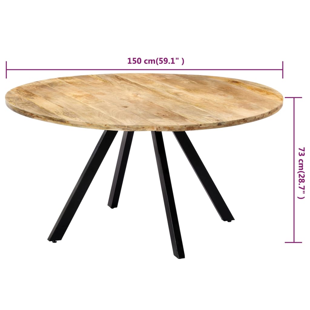 vidaXL virtuves galds, 150x73 cm, mango masīvkoks