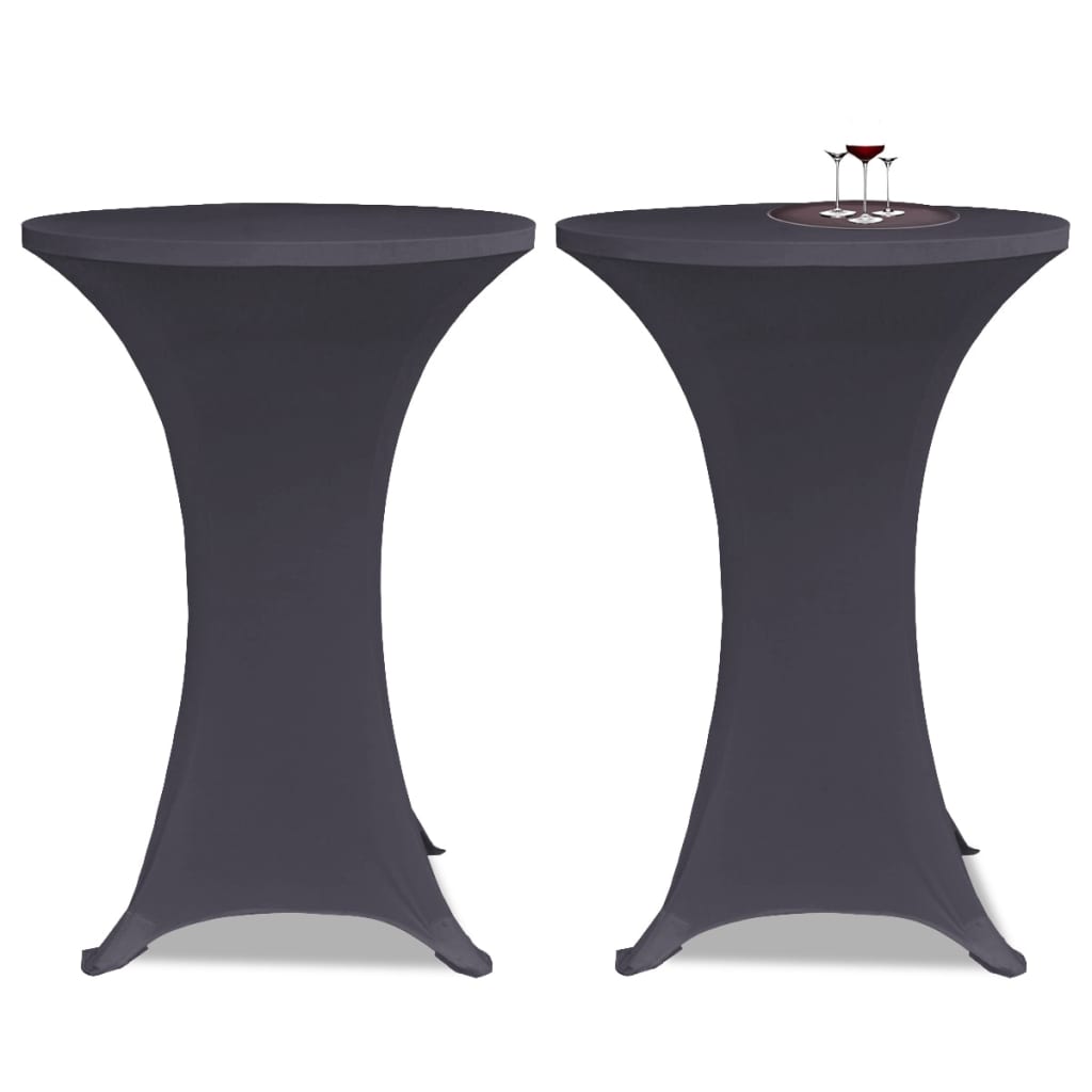 vidaXL galdu pārvalki, 4 gab., 60 cm, elastīgi, antracīta pelēki