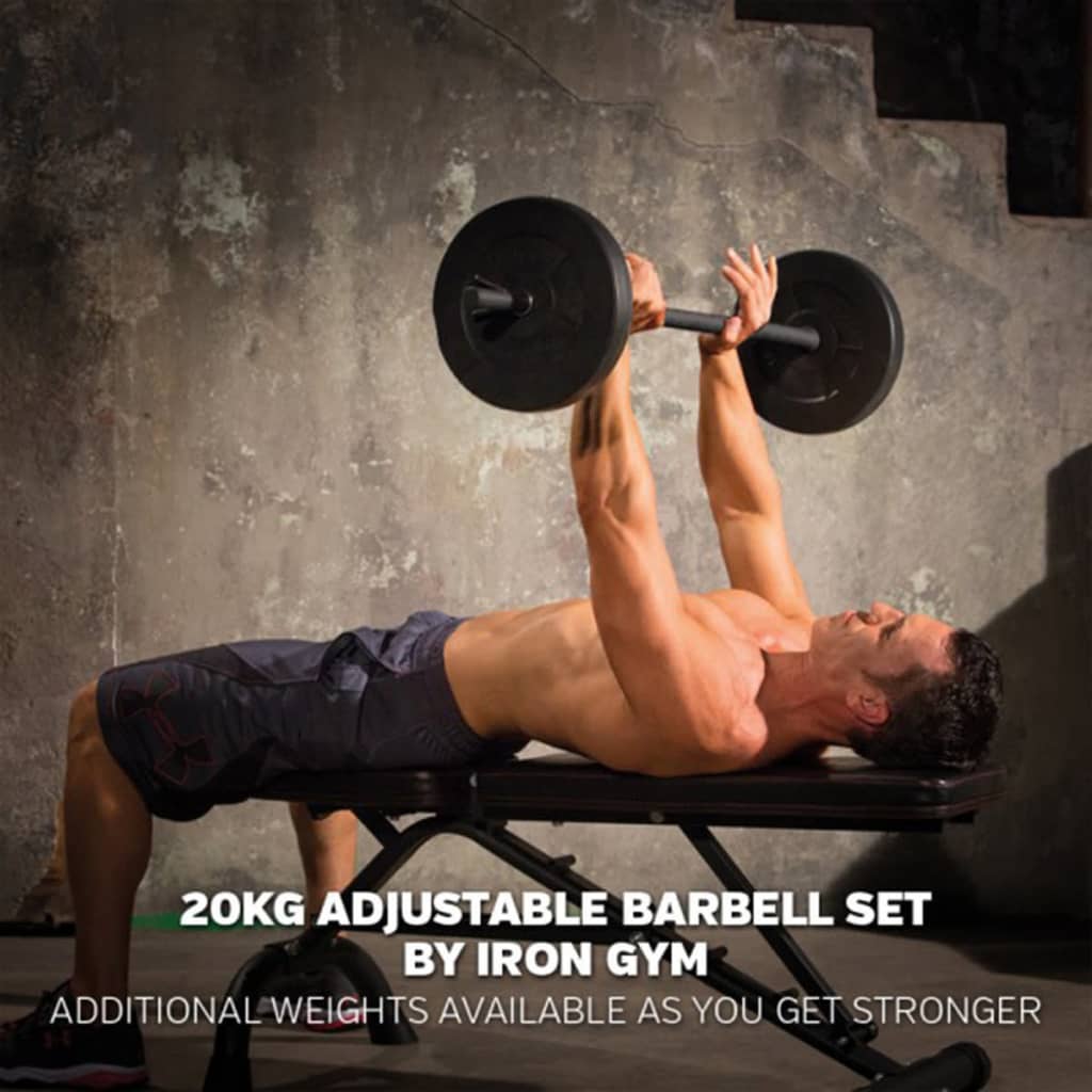 Iron Gym svaru stieņa komplekts, regulējams, 20 kg, IRG034