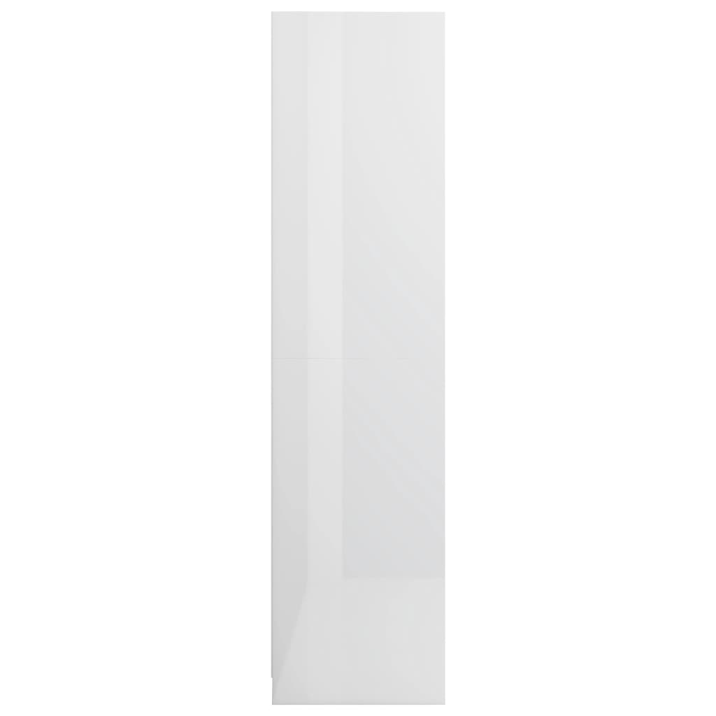 vidaXL skapis ar atvilktnēm, balts, 50x50x200 cm, skaidu plāksne