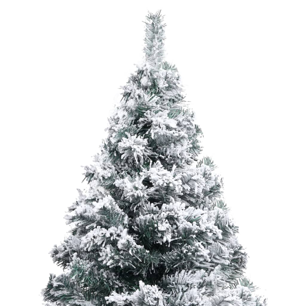 vidaXL mākslīgā Ziemassvētku egle ar sniegu, zaļa, 180 cm