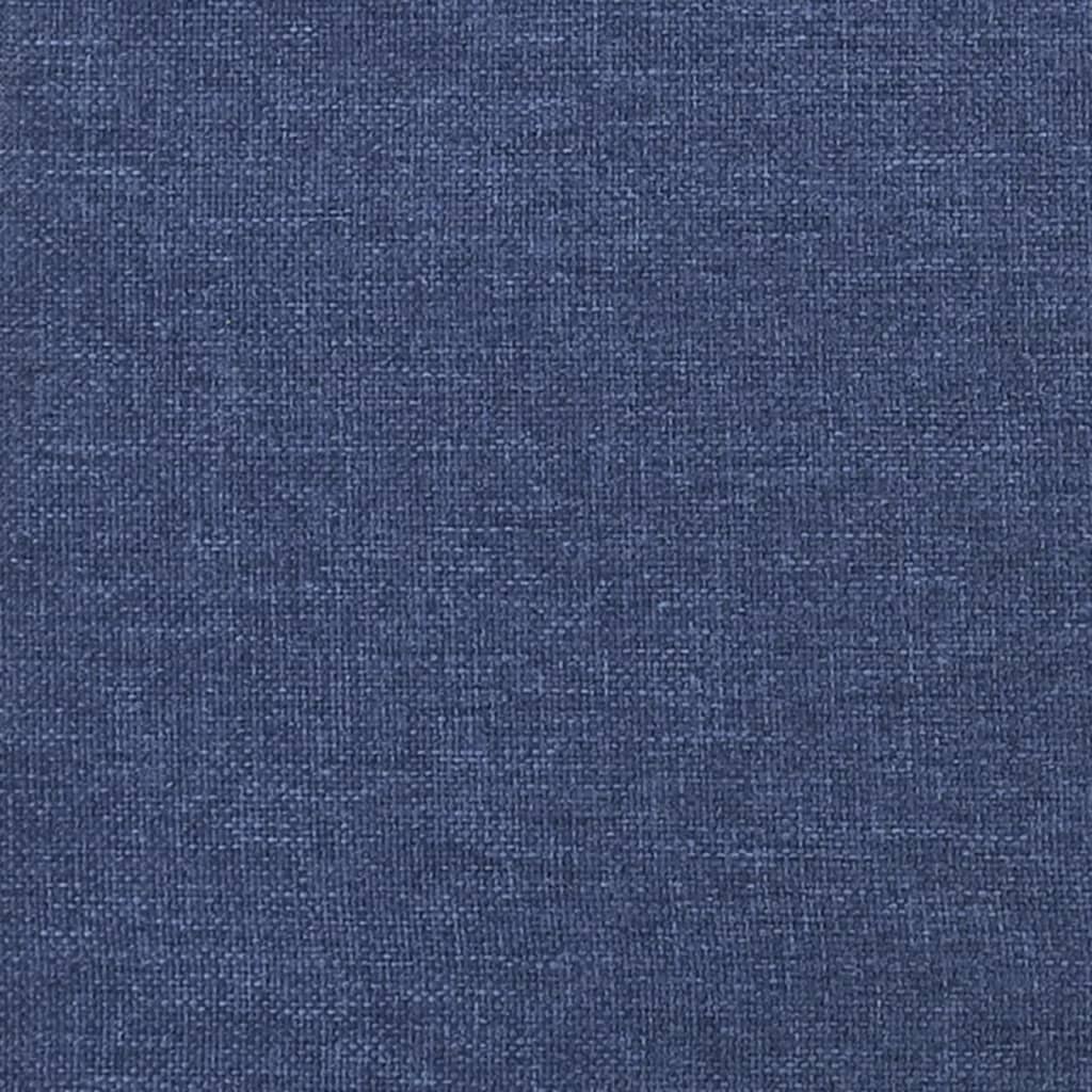 vidaXL atsperu gultas rāmis, zils audums, 80x200 cm