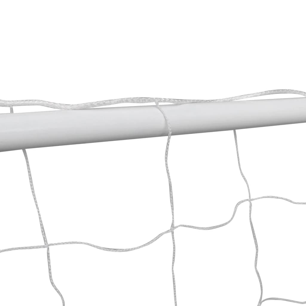 vidaXL futbola vārti ar tīklu, 2 gab., 182x61x122 cm, tērauds, balti