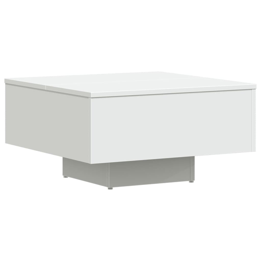 vidaXL kafijas galdiņš, balts, 60x60x31,5 cm, skaidu plāksne