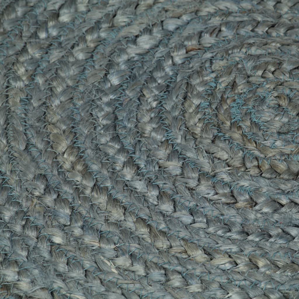 vidaXL paklājs, 180 cm, roku darbs, apaļš, džuta, olīvu zaļš