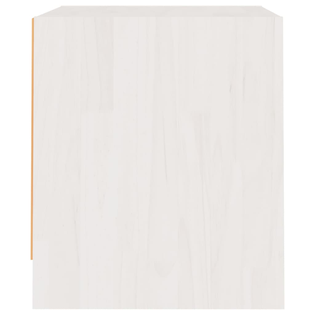 vidaXL naktsskapītis, balts, 40x30,5x35,5 cm, priedes masīvkoks