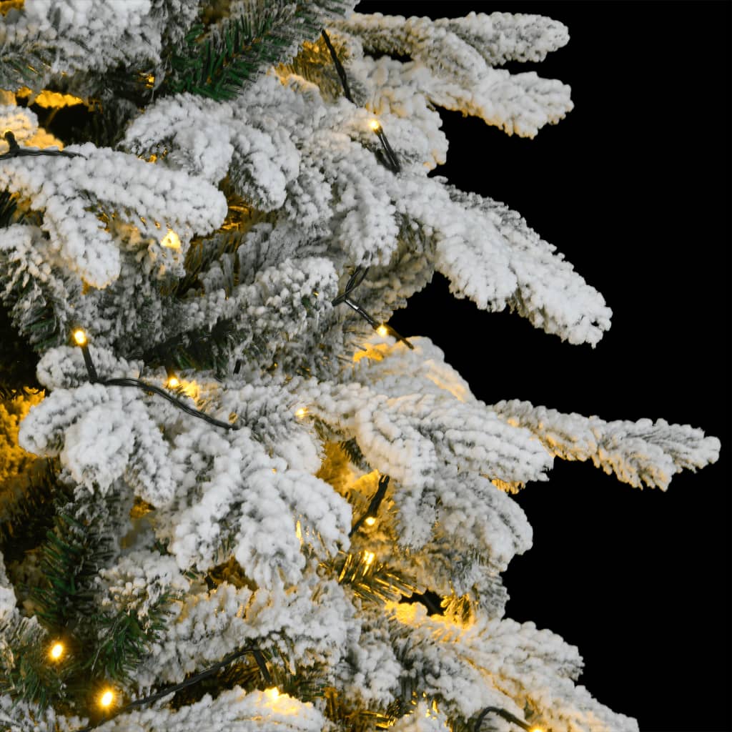 vidaXL mākslīgā Ziemassvētku egle ar sniegu un 300 LED, 180 cm