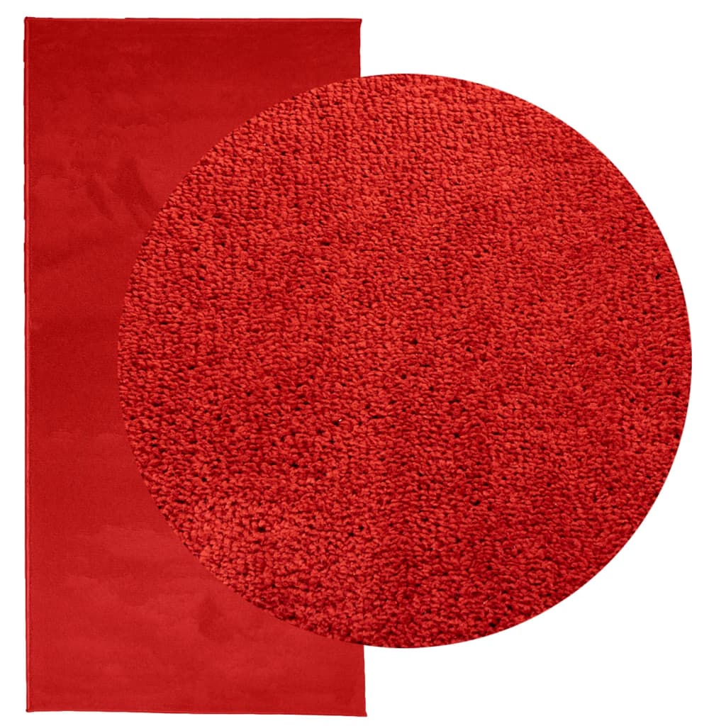 vidaXL paklājs OVIEDO, īsa spalva, sarkans, 100x200 cm