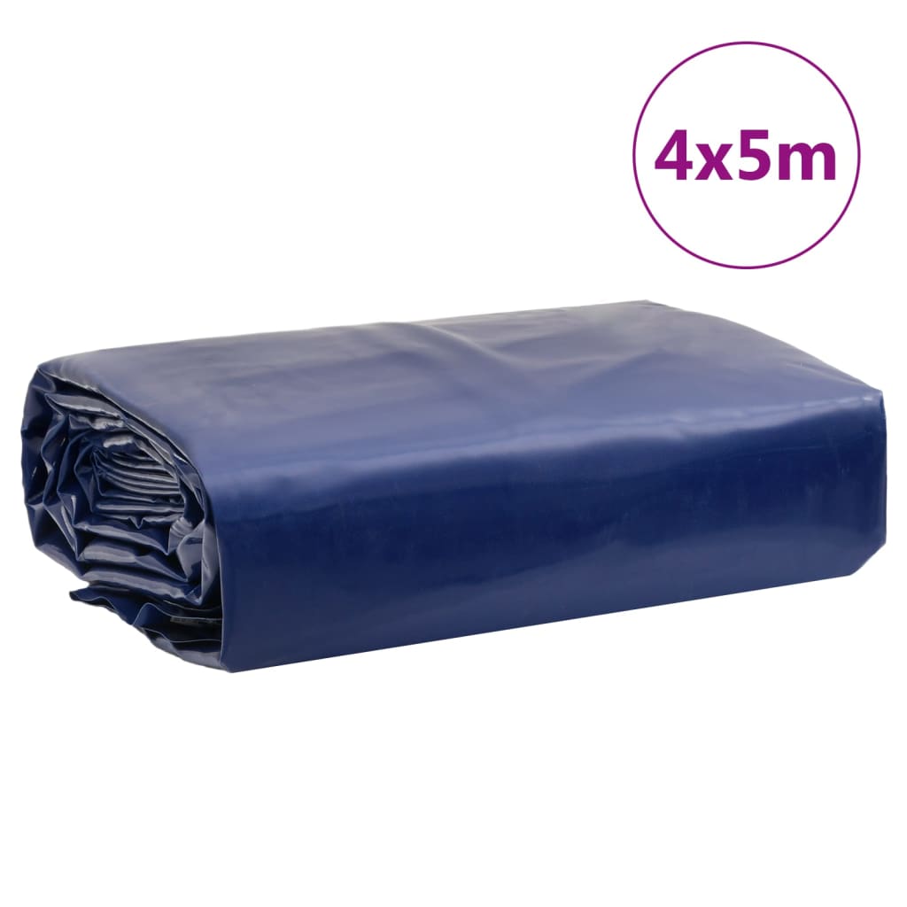 vidaXL brezenta pārklājs, zils, 4x5 m, 650 g/m²