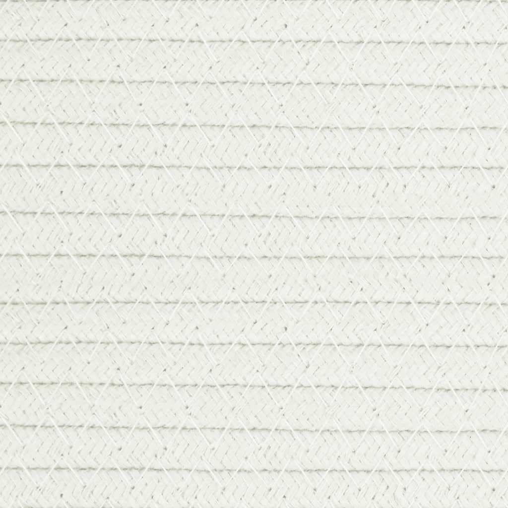 vidaXL uzglabāšanas grozs, balts, Ø38x36 cm, kokvilna