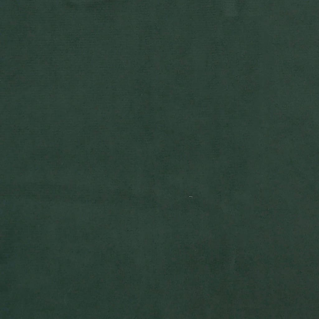 vidaXL gultas galvgalis, 90x5x78/88 cm, tumši zaļš samts