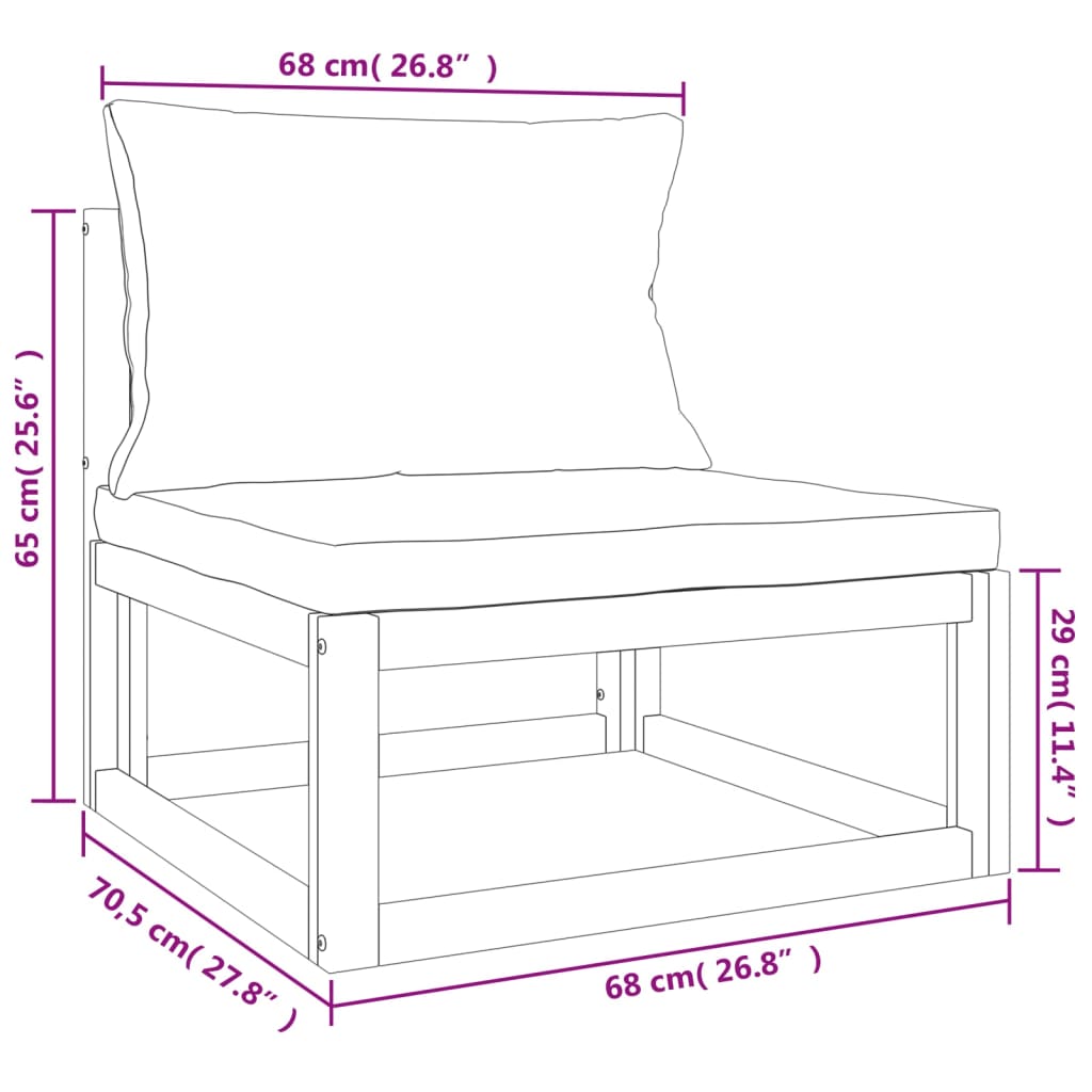 vidaXL 12-daļīgs atpūtas mēbeļu komplekts ar matračiem, masīvkoks
