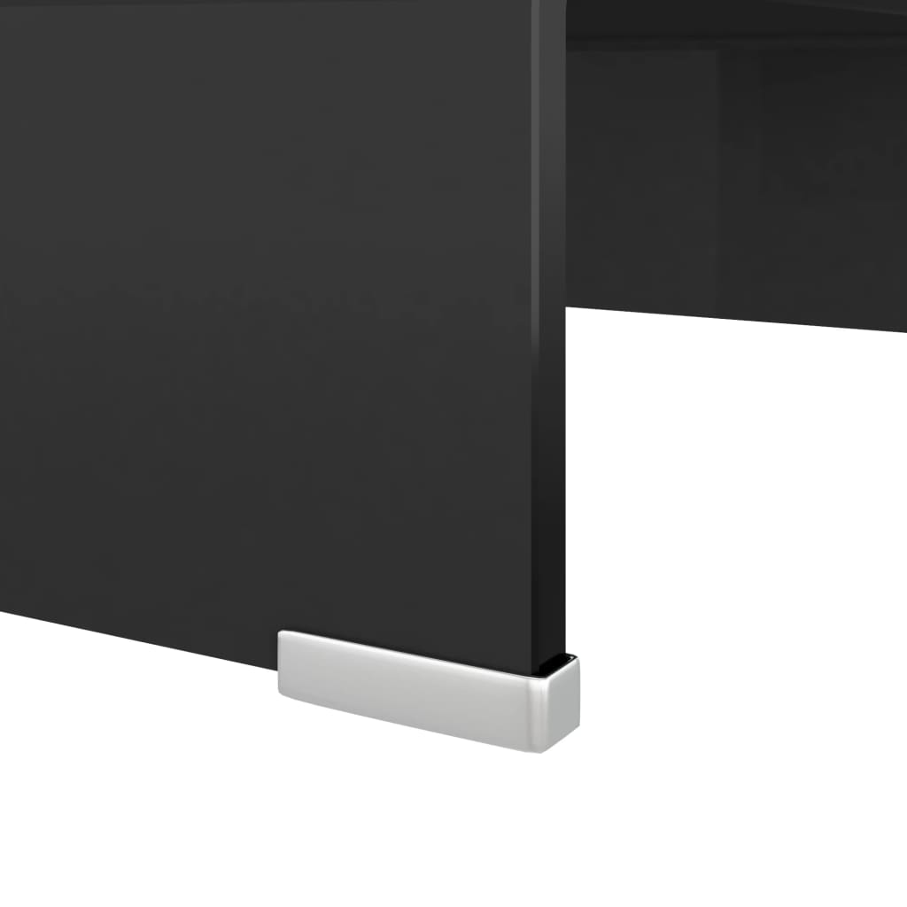 vidaXL TV statīvs, monitora paliktnis, 40x25x11 cm, melns stikls
