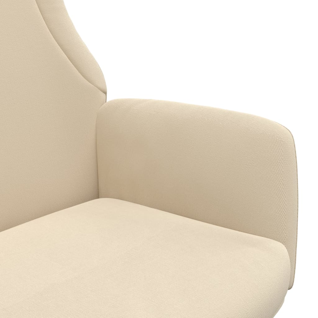 vidaXL atpūtas krēsls, krēmkrāsas audums