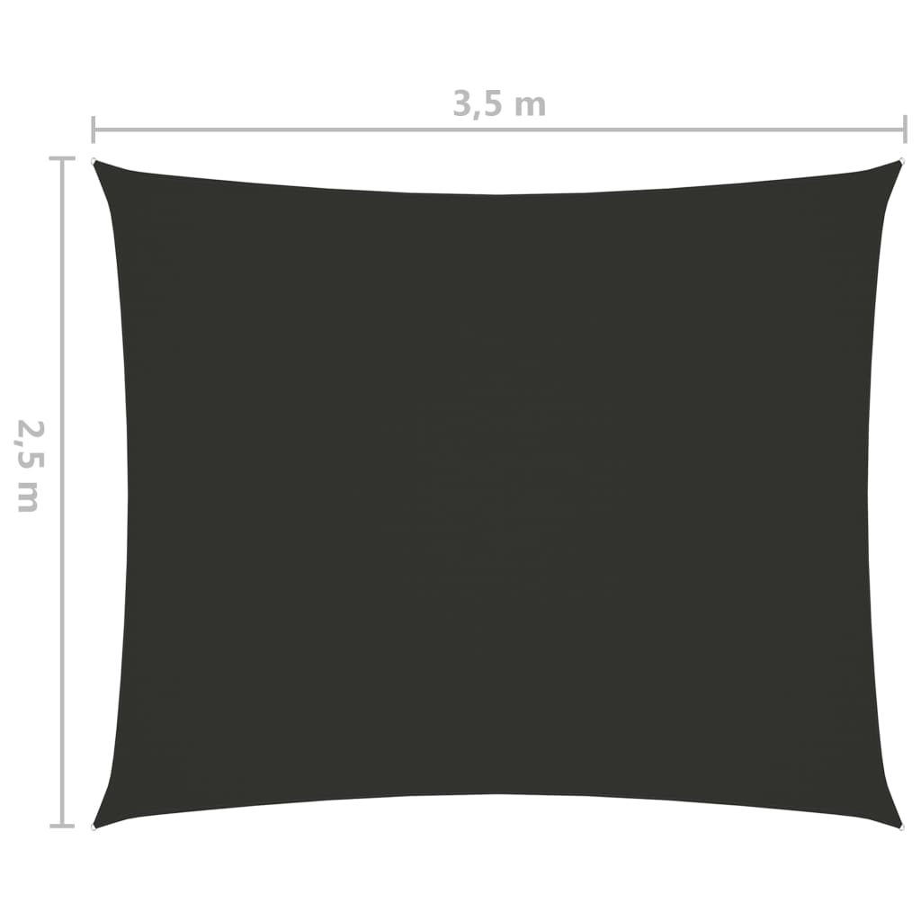 vidaXL saulessargs, taisnstūra, 2,5x3,5 m, antracītpelēks audums