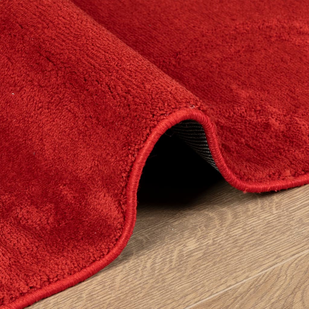 vidaXL paklājs OVIEDO, īsa spalva, mīksts, sarkans, 60x110 cm