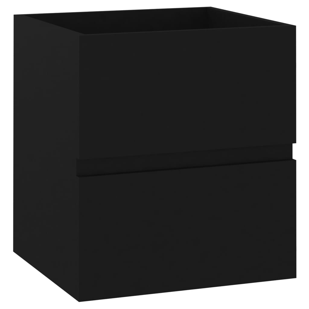 vidaXL izlietnes skapītis, melns, 41x38,5x45 cm, skaidu plāksne
