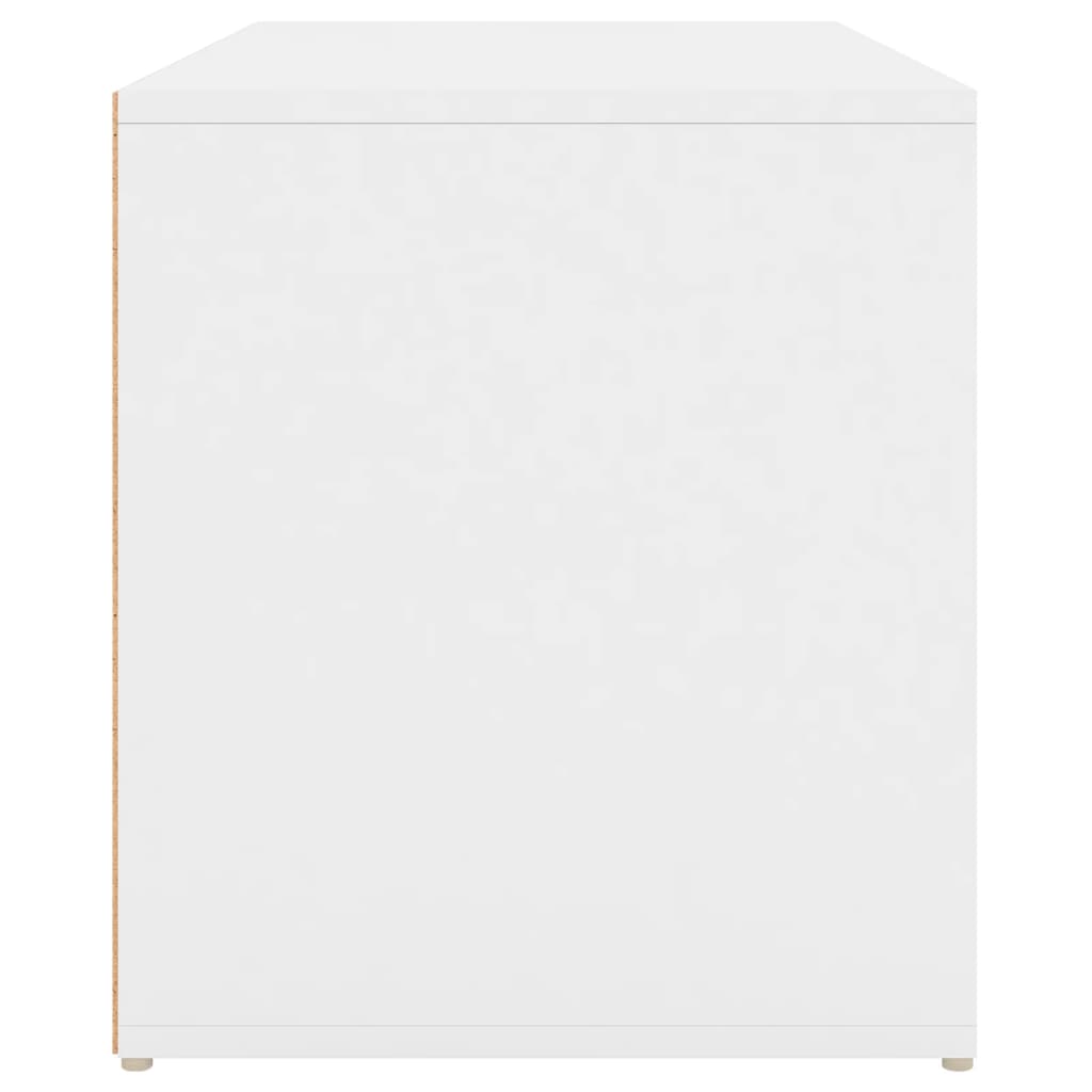 vidaXL gaiteņa sols, 80x40x45 cm, balts, skaidu plāksne