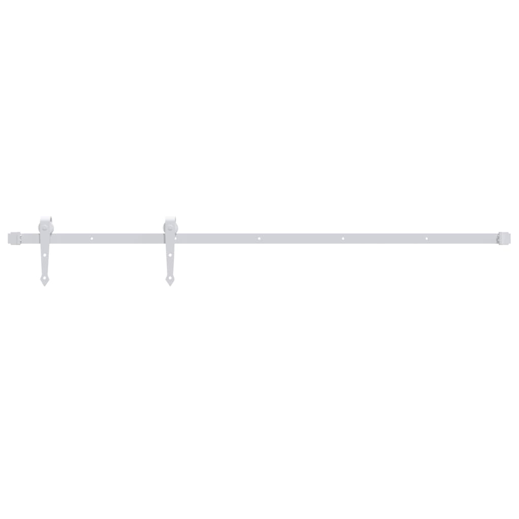 vidaXL bīdāmo durvju sistēma, 183 cm, balts tērauds