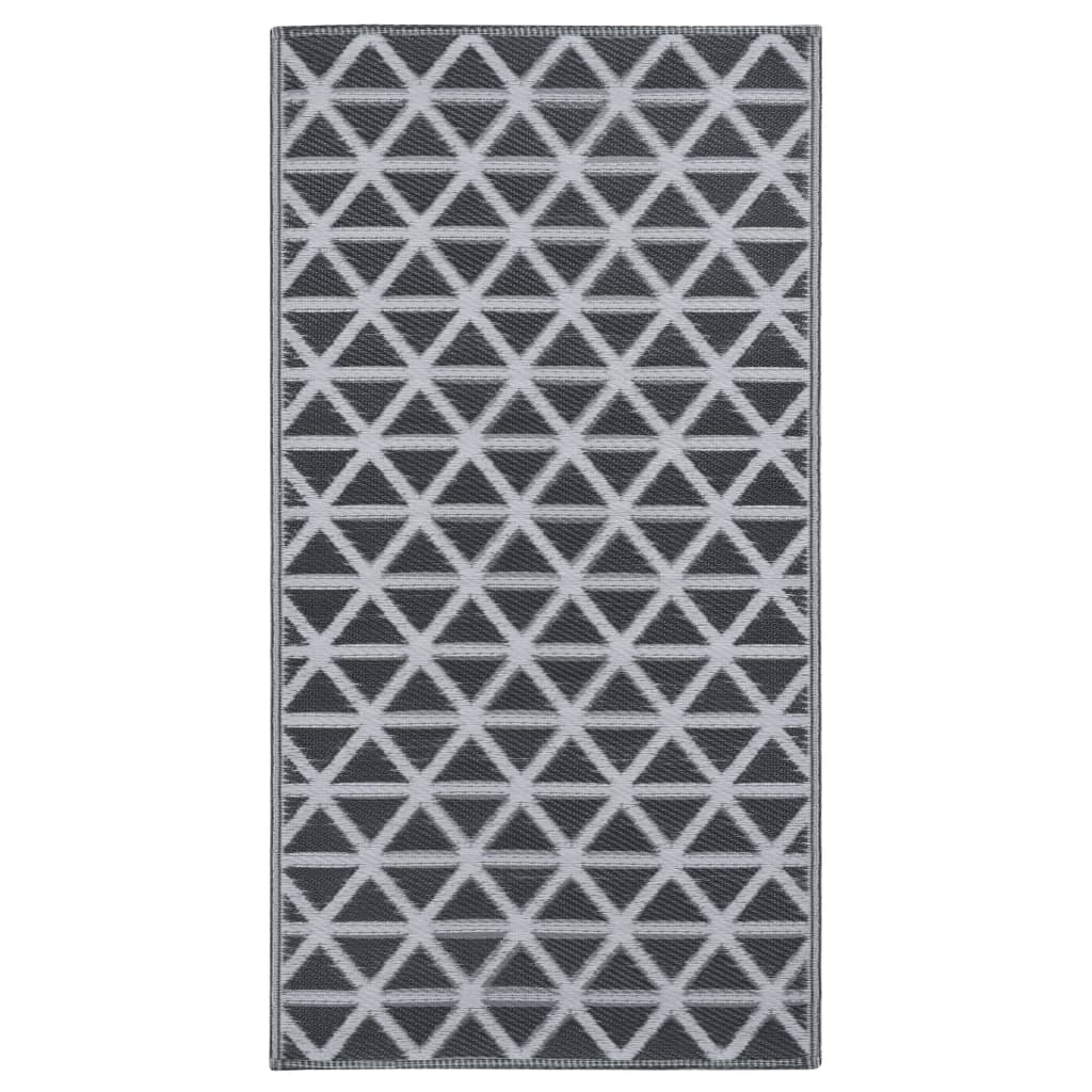 vidaXL āra paklājs, 120x180 cm, melns PP