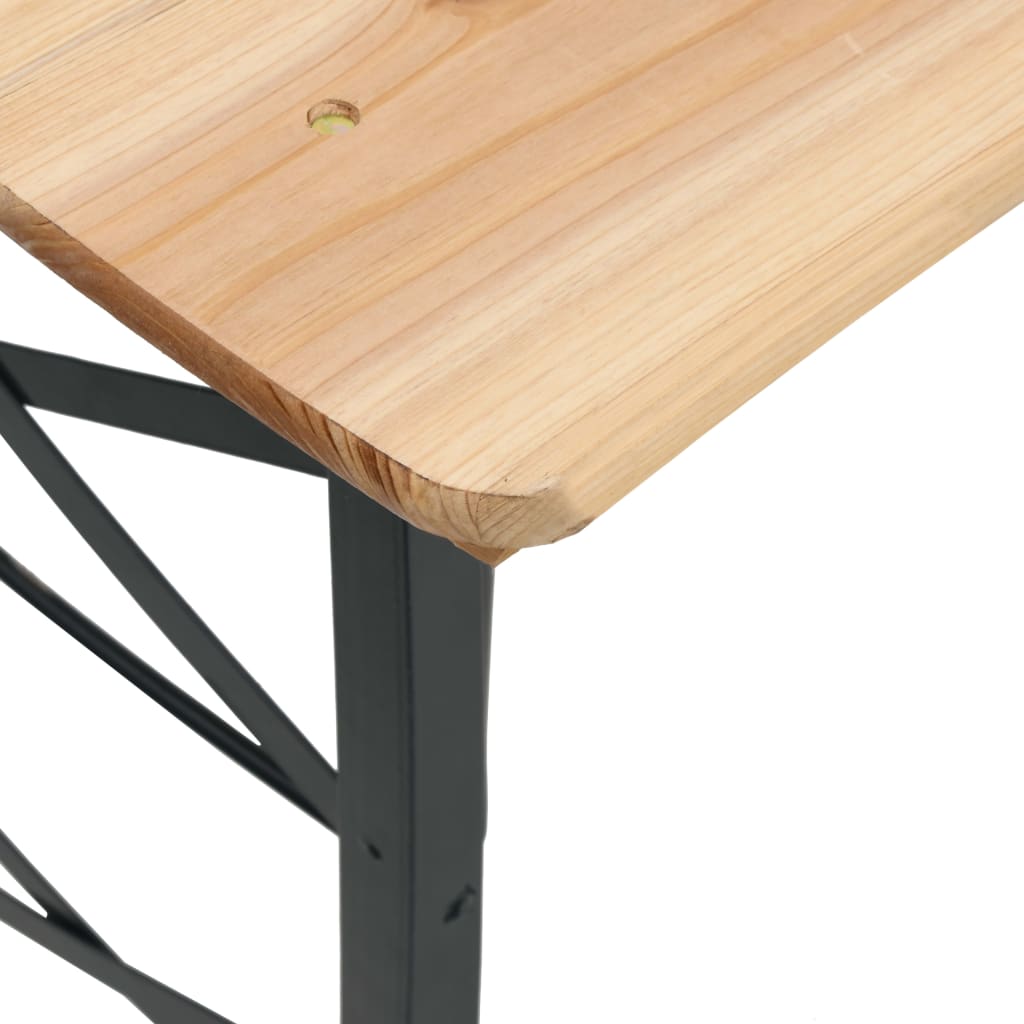 vidaXL saliekams alus galds, 170x50x75/105 cm, egles masīvkoks